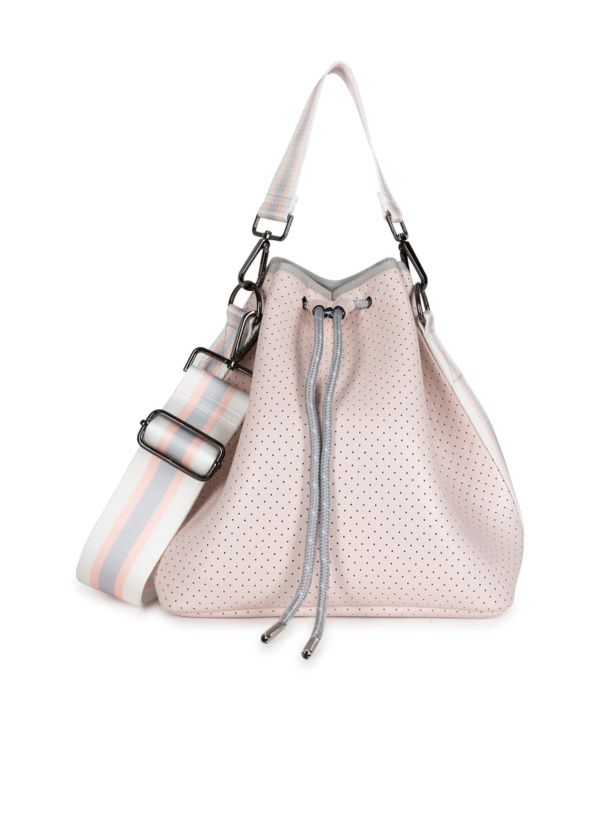 Haute Shore  Camo Neoprene Bucket Bag w/Pink Orange Stripe - Zoe Showoff